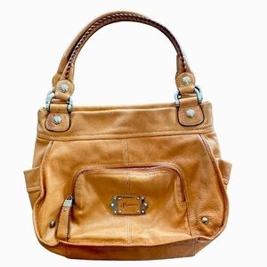 B. Makowsky handbag satchel tan super soft slouchy